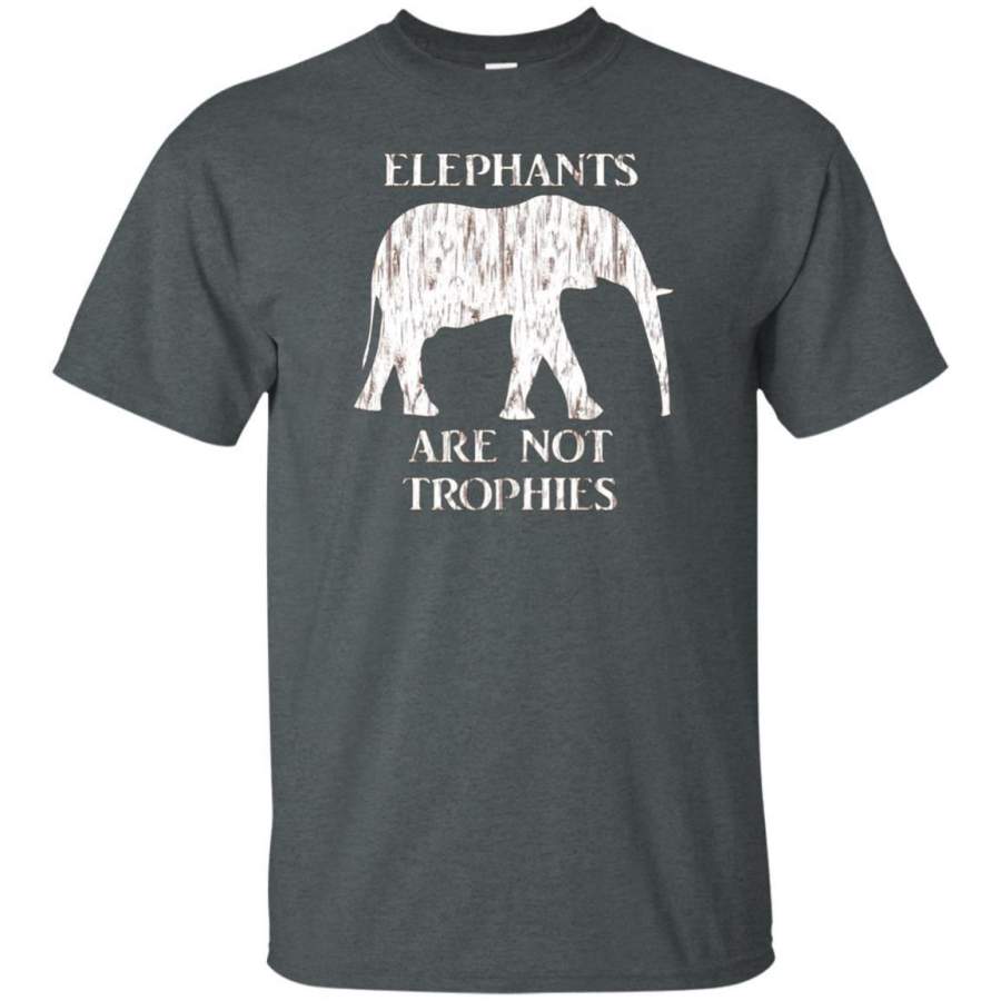 AGR Elephants Are Not Trophies T Shirt Endangered Animal Protest