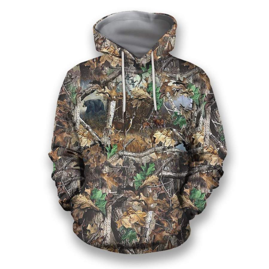 All Over Printed Camo Deer Hunting Shirts