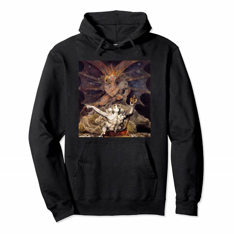 The Number of the Beast is 666 by William Blake Pullover Hoodie