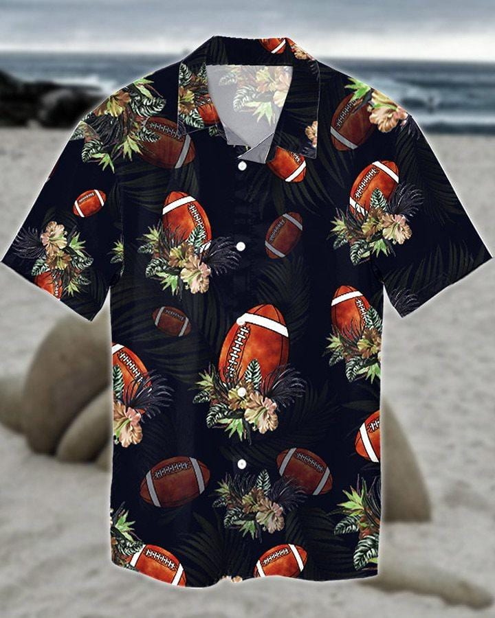 Football Tropical Hawaii Shirt Ha1082