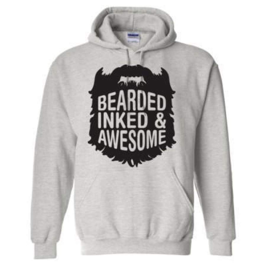 AGR Bearded Inked & Awesome – Heavy Blend™ Hooded Sweatshirt