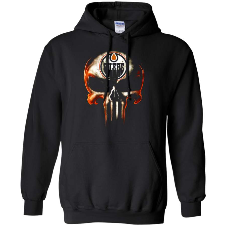 AGR Edmonton Oilers The Punisher Mashup Ice Hockey Hoodie