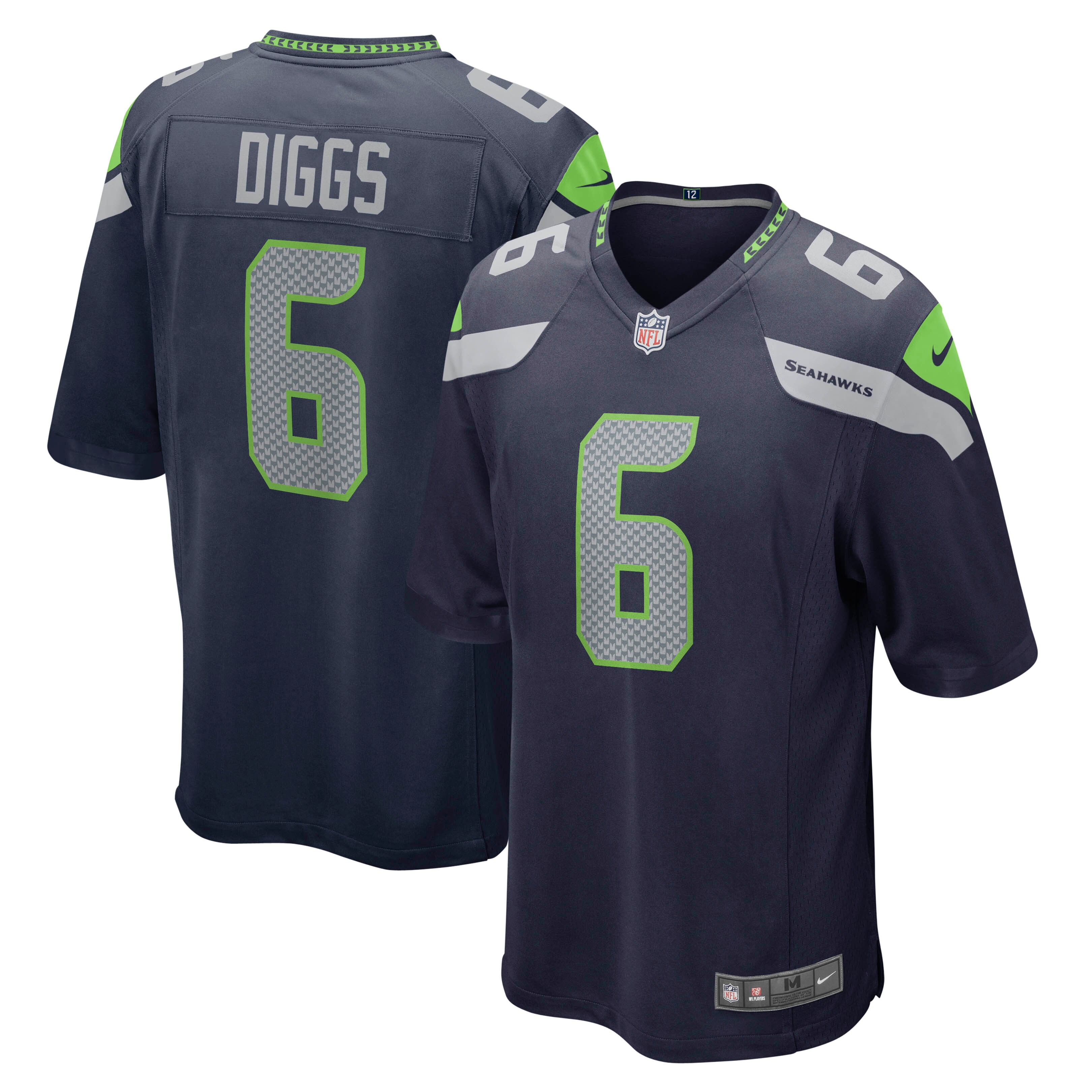 Men’s Seattle Seahawks Quandre Diggs College Navy Game Jersey