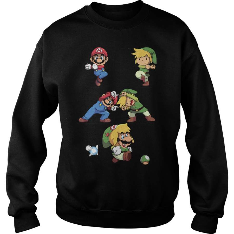 Toon Link Zelda fusion Mario Sweatshirt