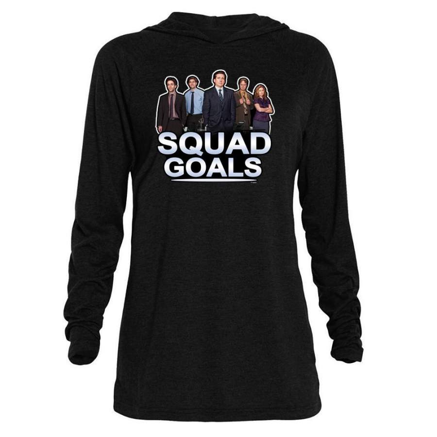 The Office Squad Goals Tri-blend Raglan Hoodie