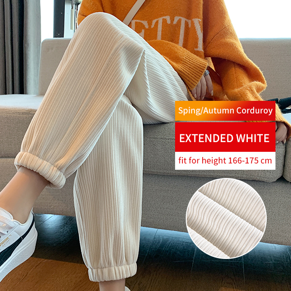 Women Warm Winter Plush Thick Cashmere Corduroy Pants Female Casual Korean Style Sweatpants Loose Harem Long Trousers Joggers alx