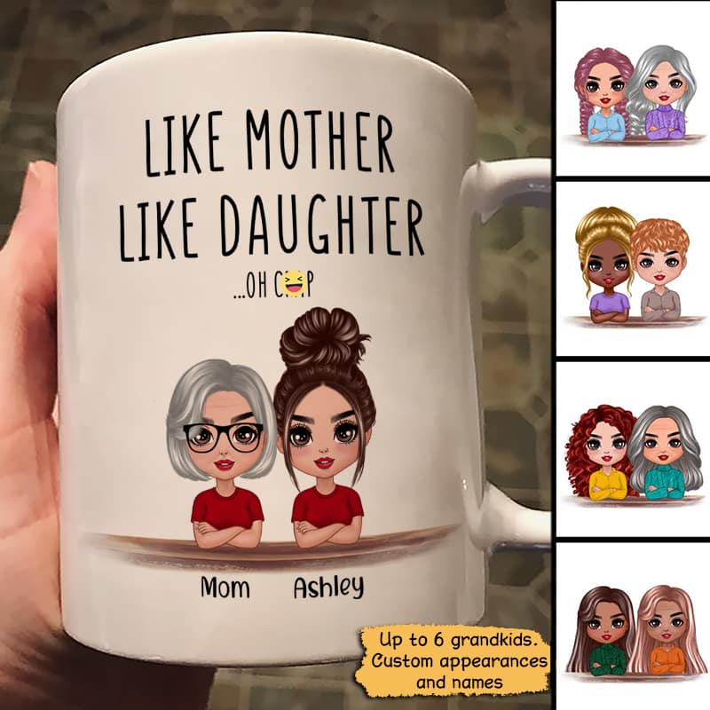 Doll Women Gift For Mom Mother And Daughter Personalized Mug