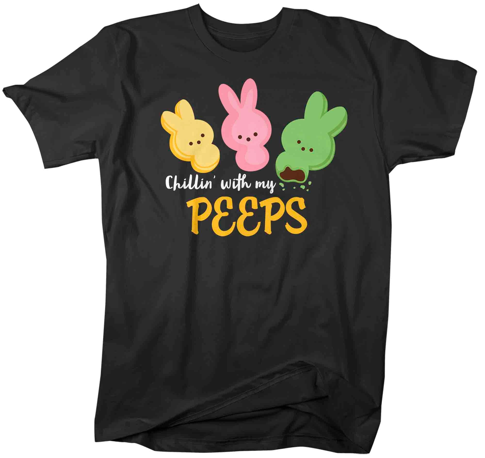 Men’S Easter Shirt Chillin’ With My Peeps T Shirt Bunny Tshirt Cute Gift Easter Teacher Easter Tee Unisex Man