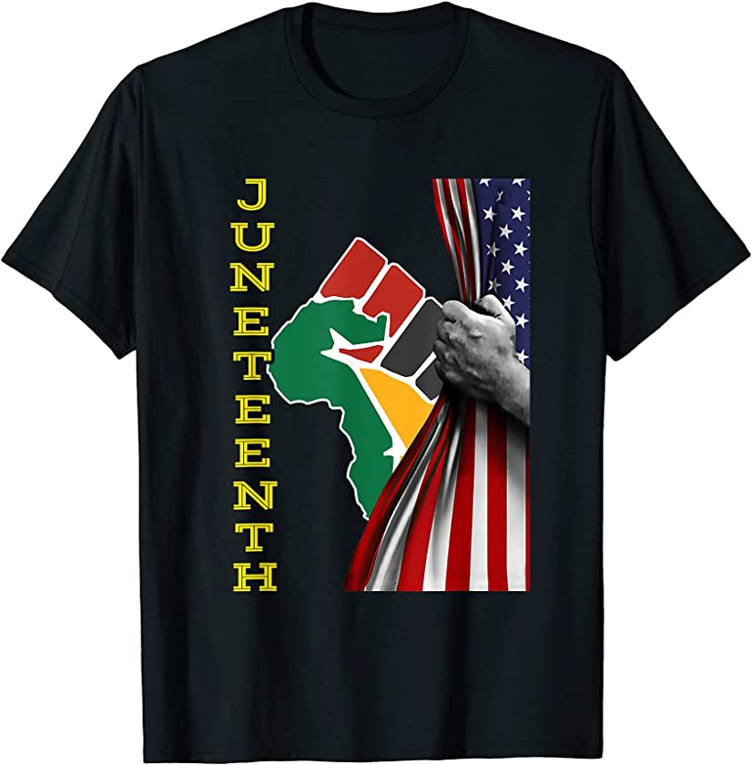 African American Flag Juneteenth Independence Day T-Shirt