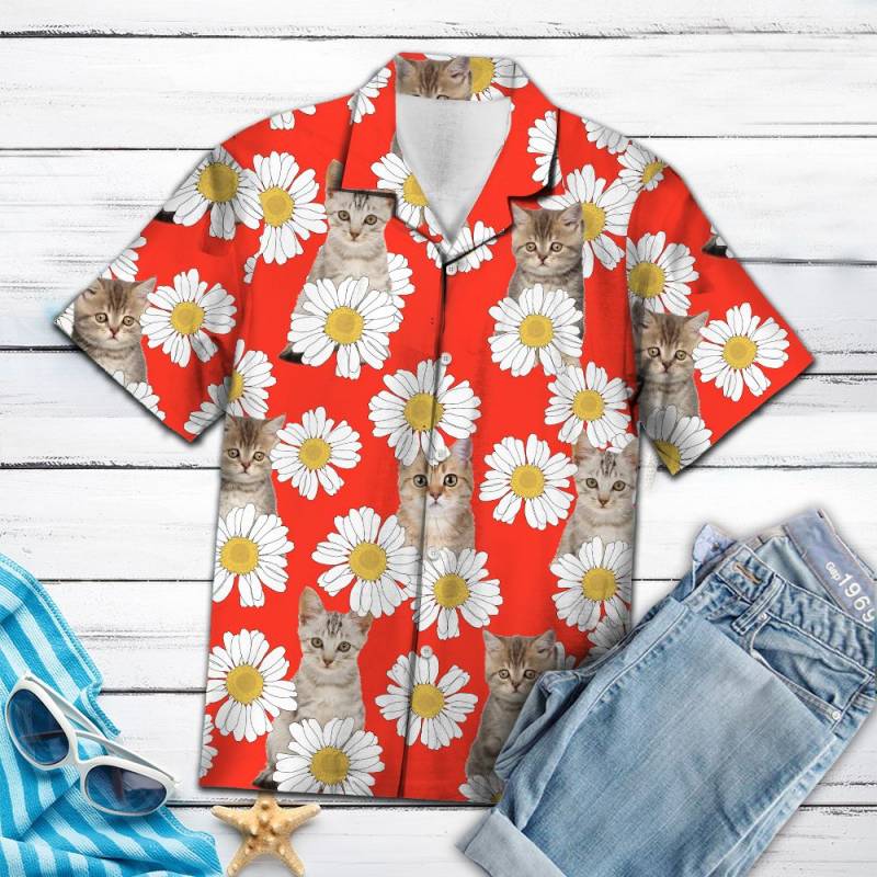 Cat Daisy Summer Hawaii Shirt Ha98539