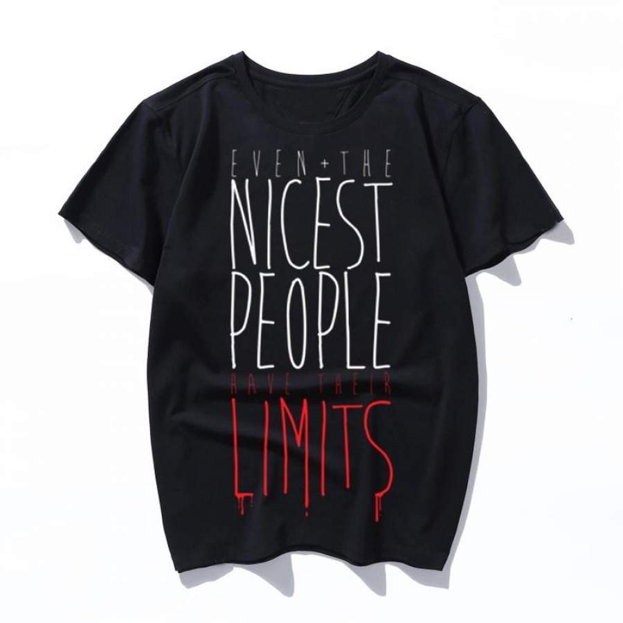 limits black men t shirt women print t-shirt vintage cotton t-shirt short sleeve streetwear tumblr top XS-3XL