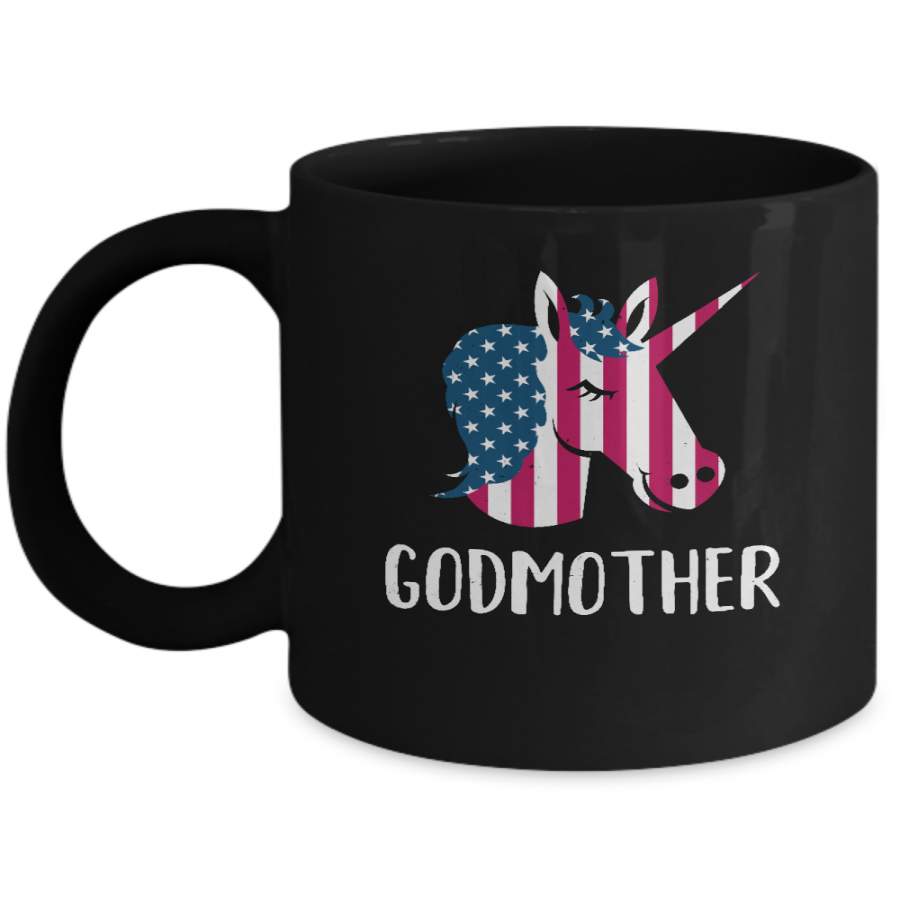 Patriotic Godmother Unicorn Americorn 4Th Of July Mug