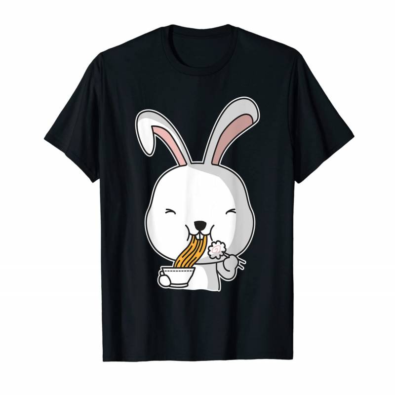 Bunny Eating Ramen Noodles Funny Kawaii Foodie Gift T-shirt