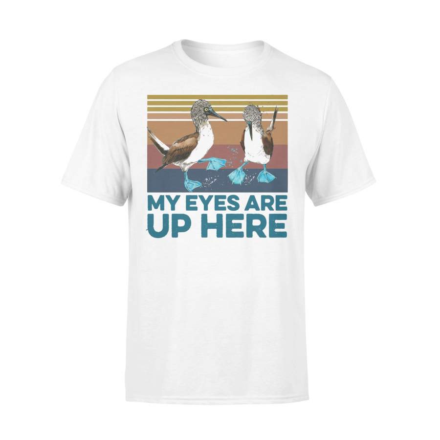 Blue Footed Boob My Eyes Are Up Here Vintage T-shirt