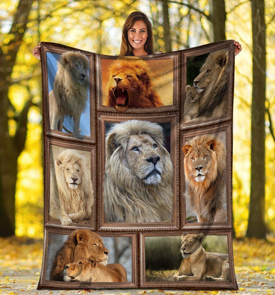 3D Lion Wild Animals Fleece Blanket