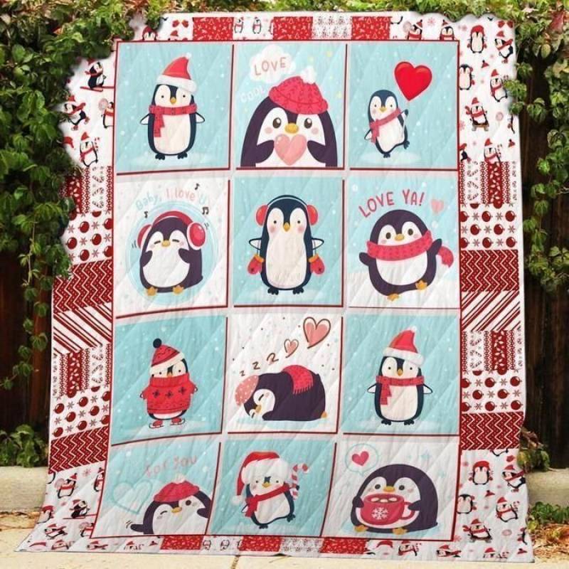 Chubby Penguin Christmas Quilt