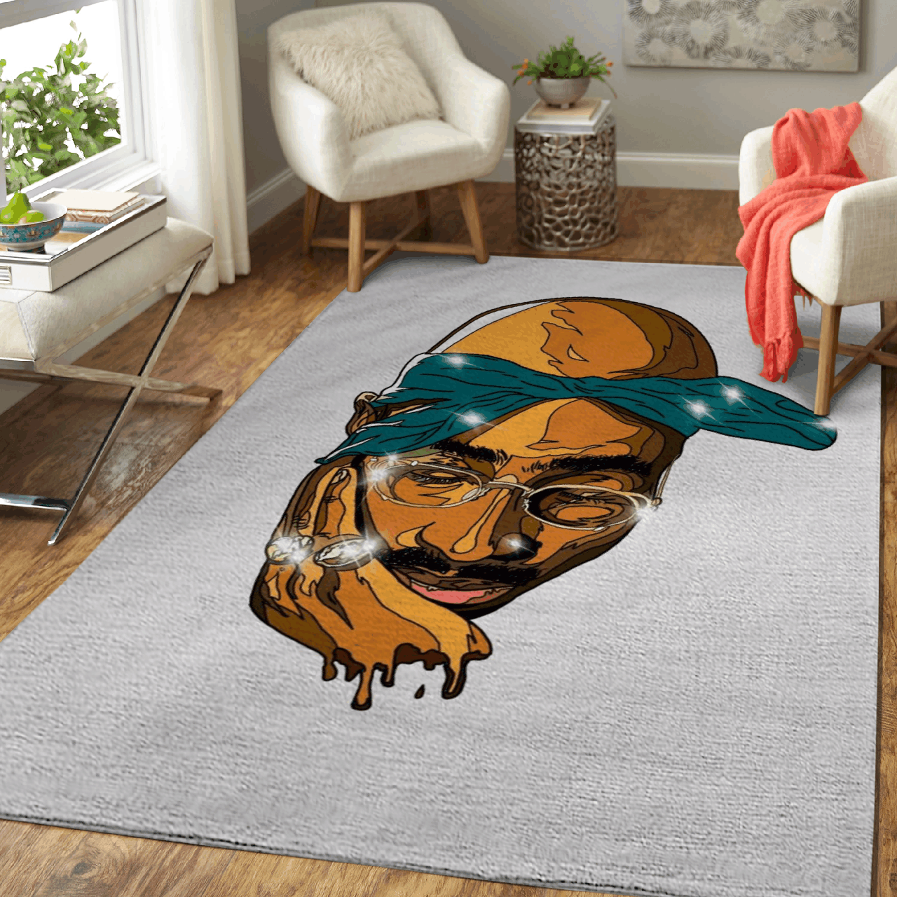 2 PAC – Music Artists Art For Fans Area Rug Carpet