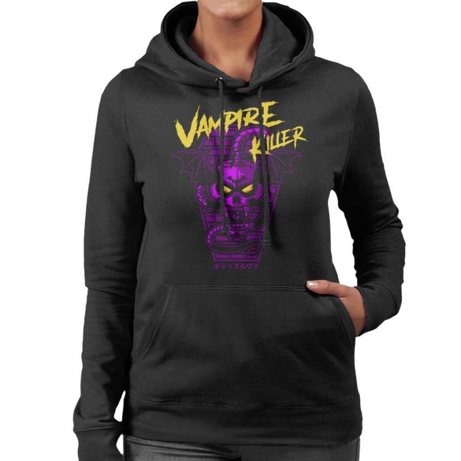 Vampire Killer Retro Castlevania Women’s Hooded Sweatshirt