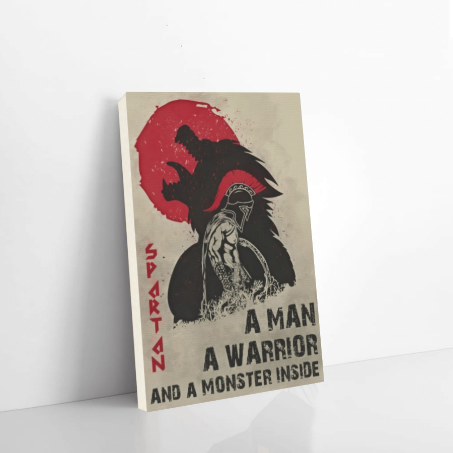 spartan canvas a man a warrior and a monster inside