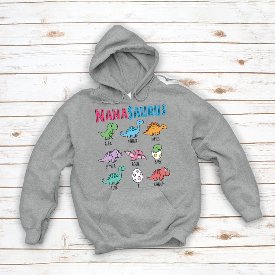 Grandmasaurus And Kids Personalized Hoodie