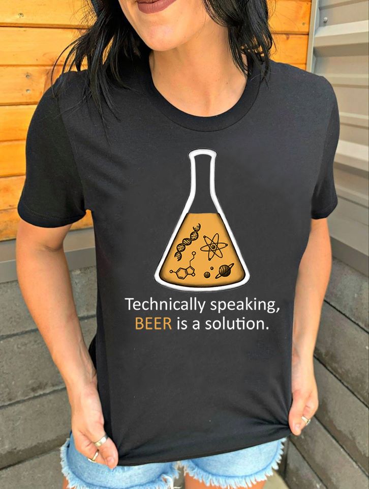 Technically Speaking Beer Is A Solution Standard Men T-shirt