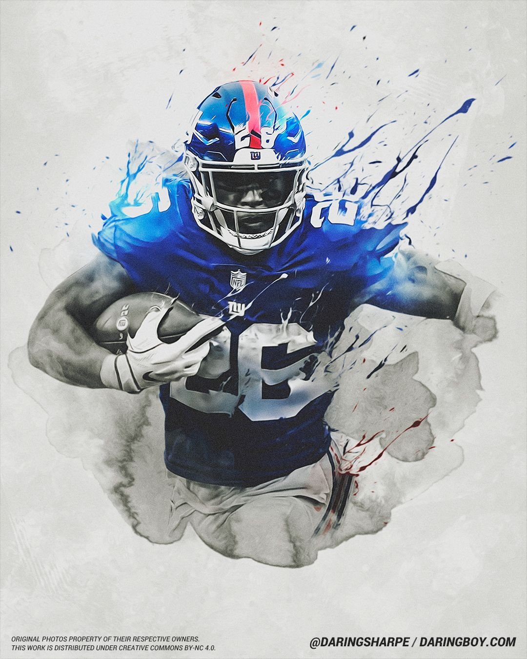 New York Giants Saquon Barkley #26 Poster For Fans poster canvas