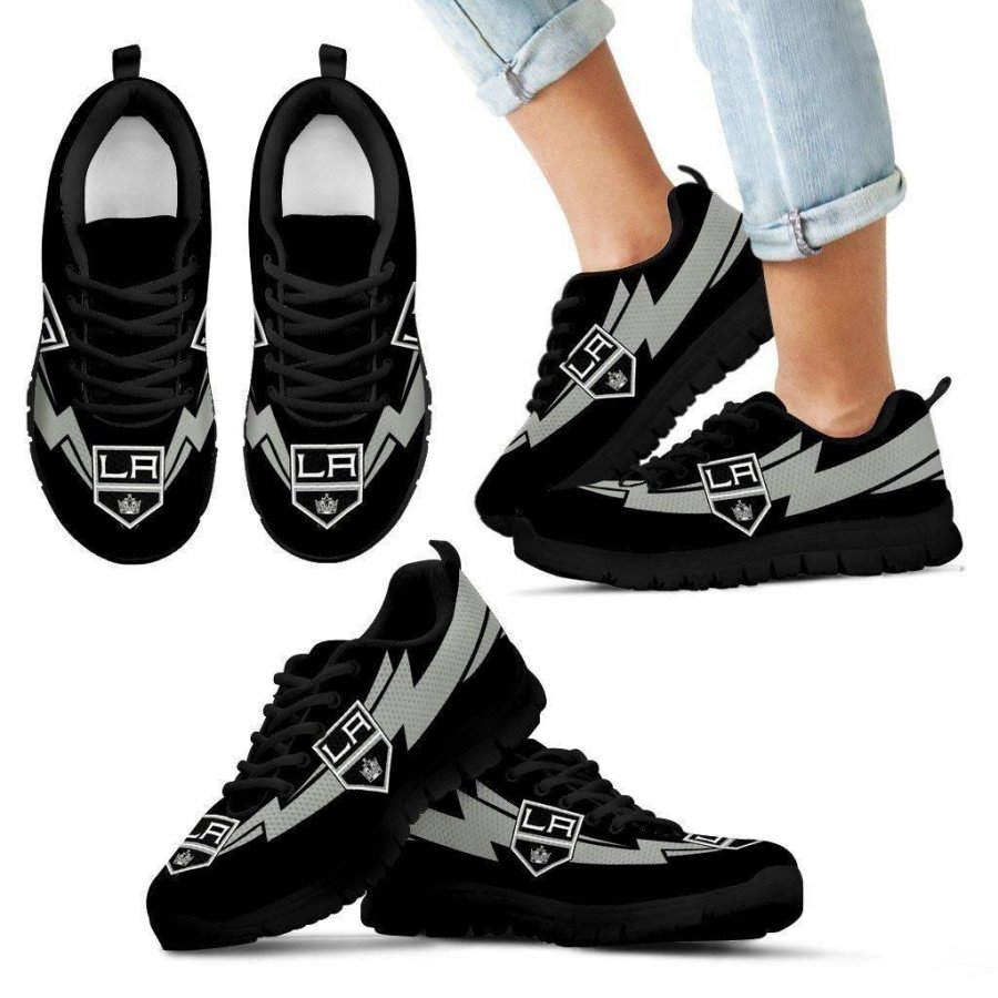 Three Amazing Good Line Charming Logo Los Angeles Kings Sneakers #126