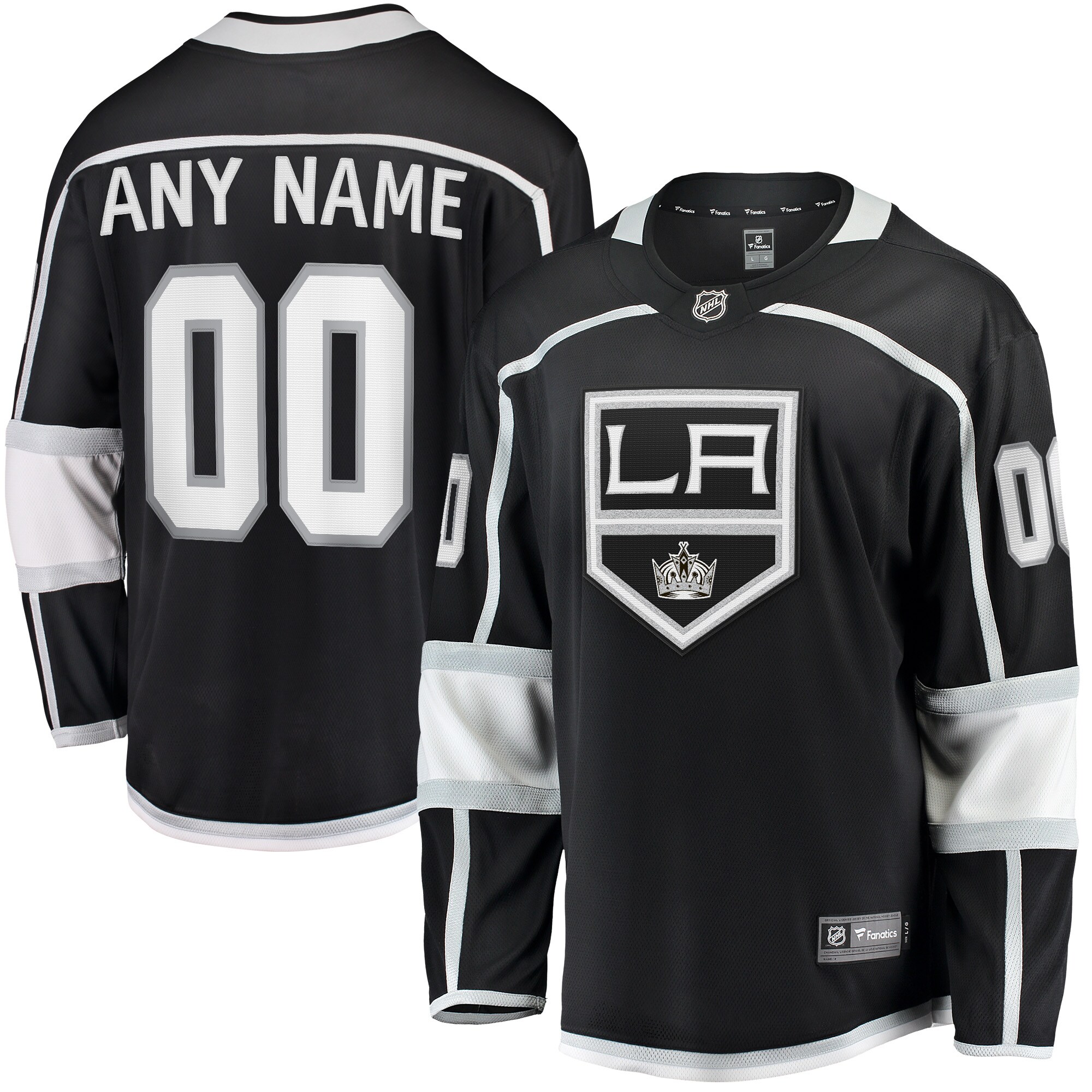 Men's Los Angeles Kings Black 2020/21 Home Breakaway Custom Jersey