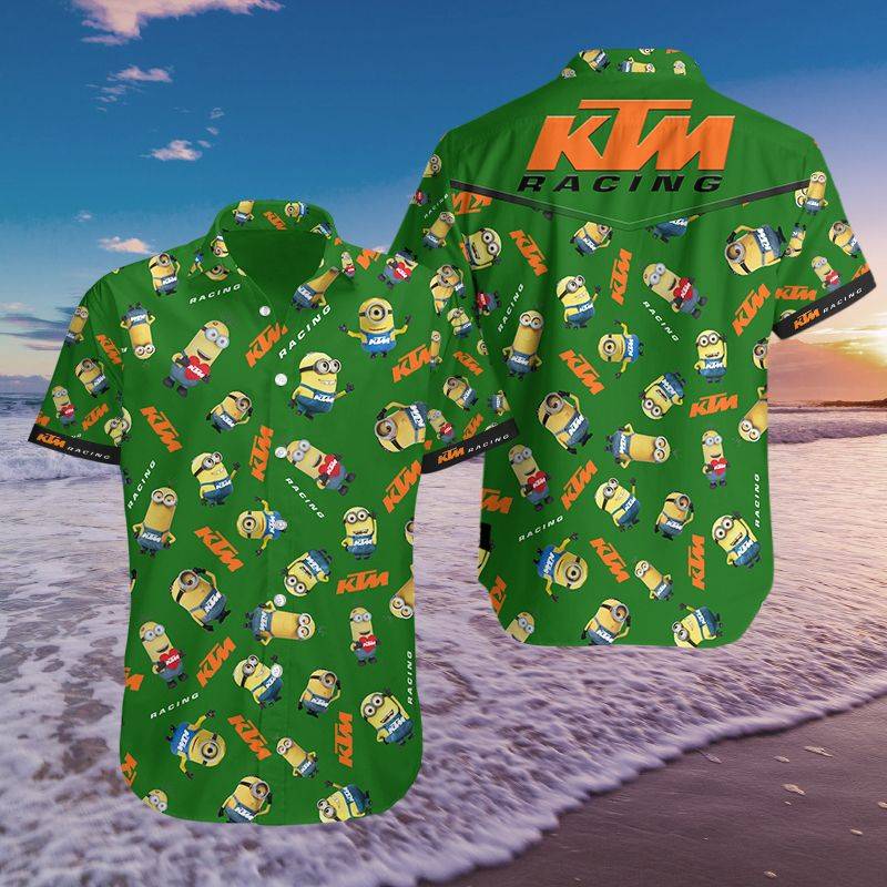 3D All Over Printed KTM- BDA HAWAIIAN Shirts Ver 1 (Forest Green)