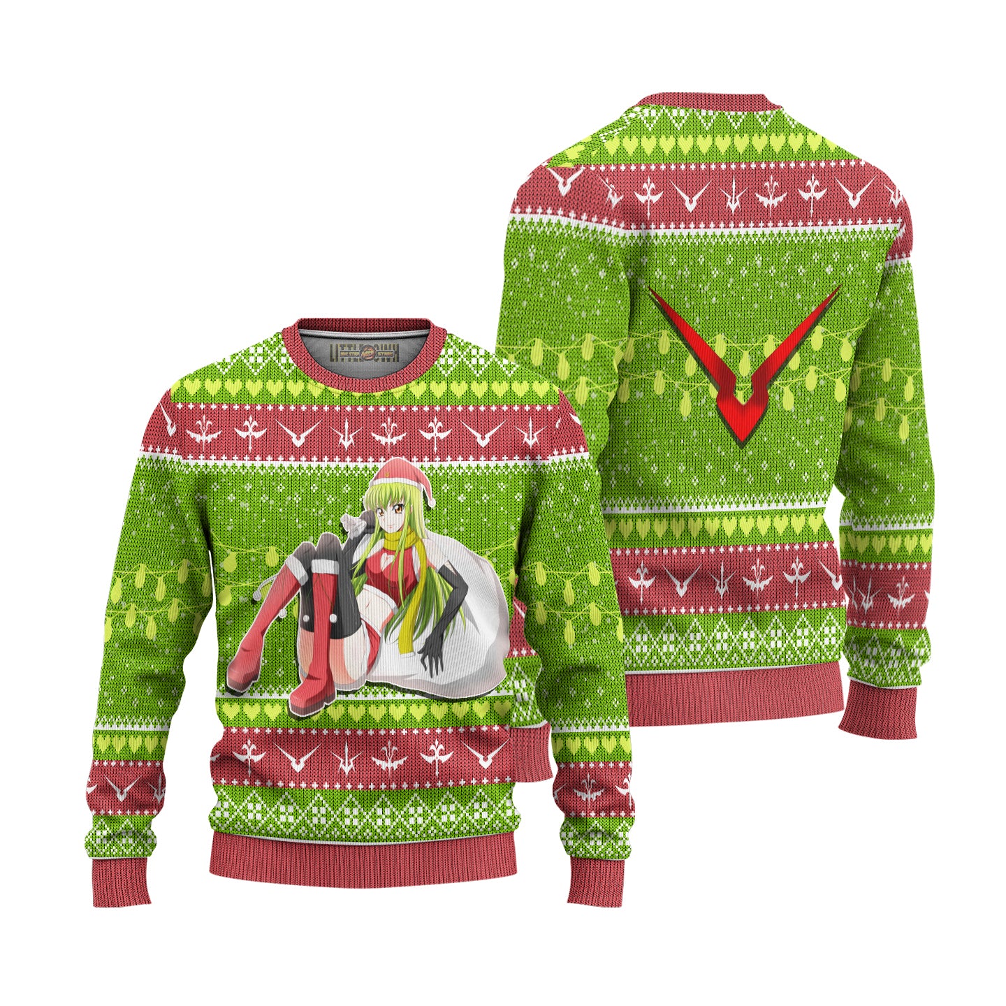 C.C. Anime Ugly Christmas Sweater Custom Code Geass Xmas Gift