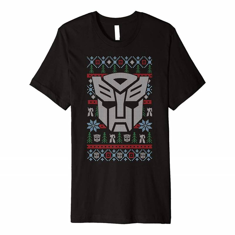 Transformers Christmas Autobots Ugly Sweater Style Premium T-shirt