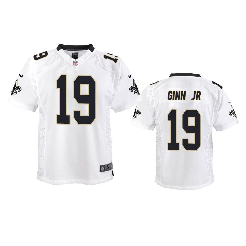 New Orleans Saints Ted Ginn Jr Game White Youth Jersey