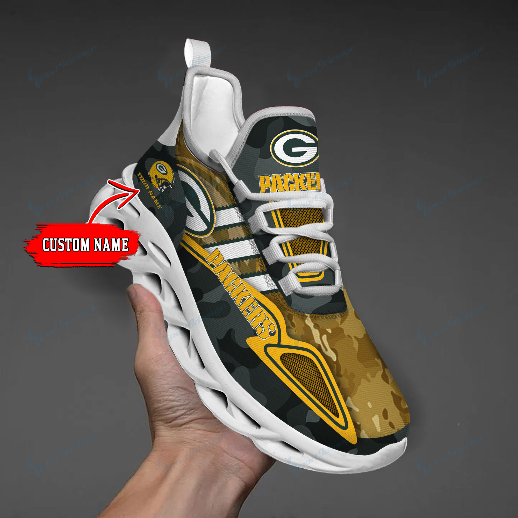 Green Bay Packers Personalized Yezy Running Sneakers Bb243