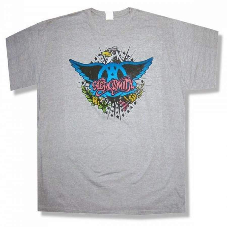 Aerosmith Rockin Eagle Athletic T Shirt Adult