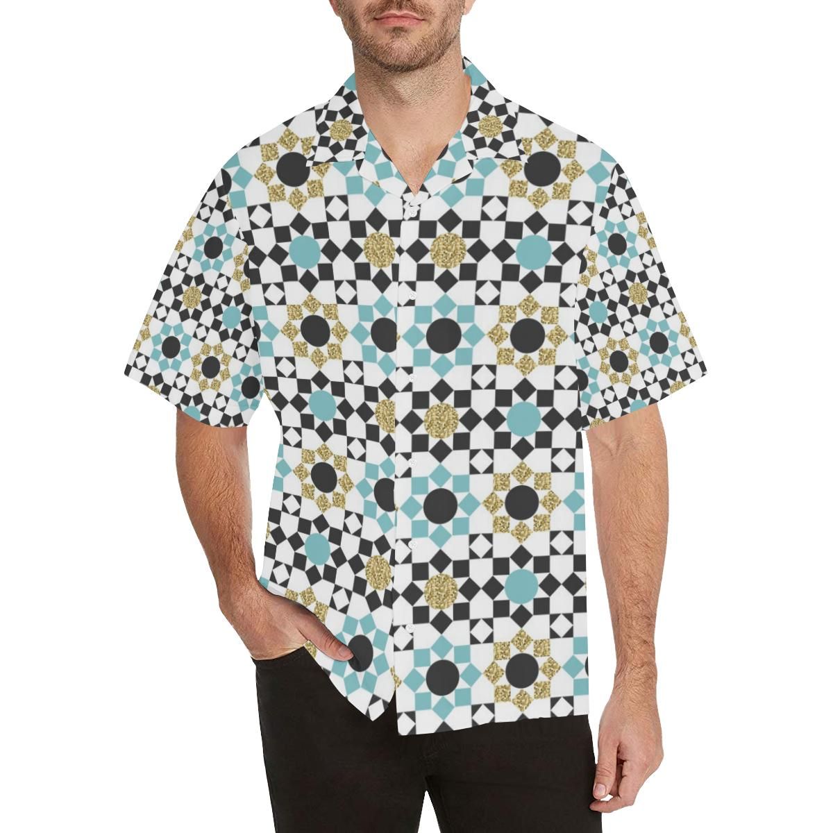 Arabic Morocco Pattern Men’s All Over Print Hawaiian Shirt