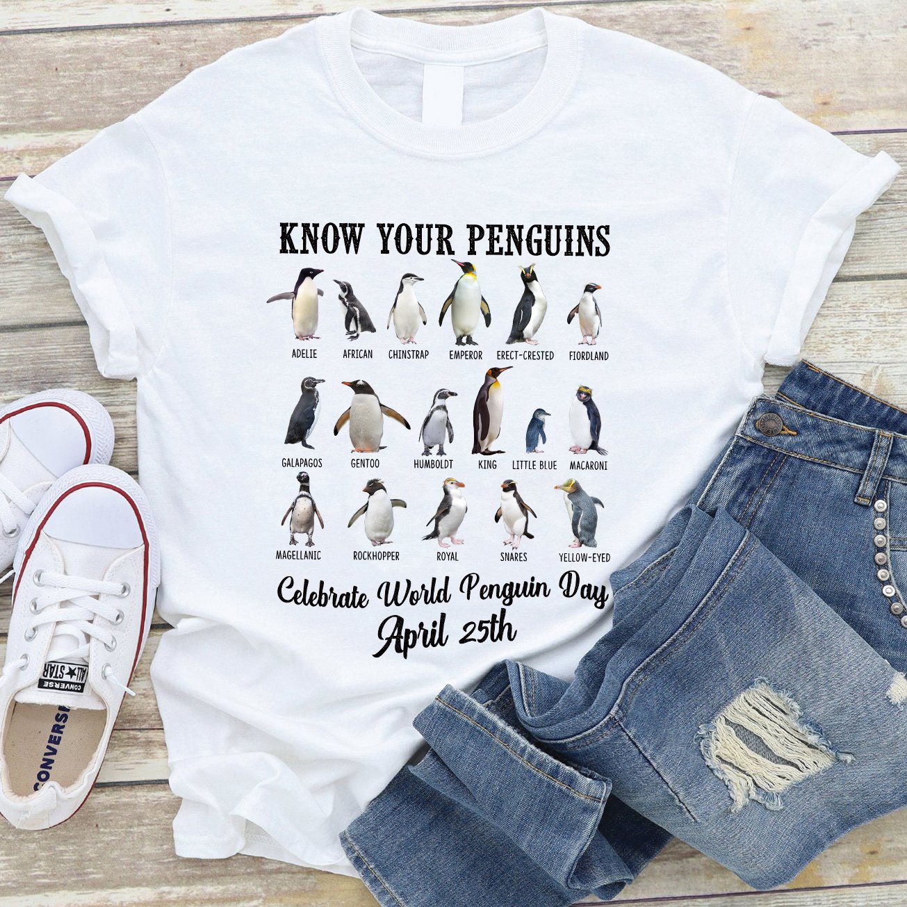 Know your penguins – Standard T-shirt, Gift for you, gift for her, gift for him, trending product, gift for penguin lover