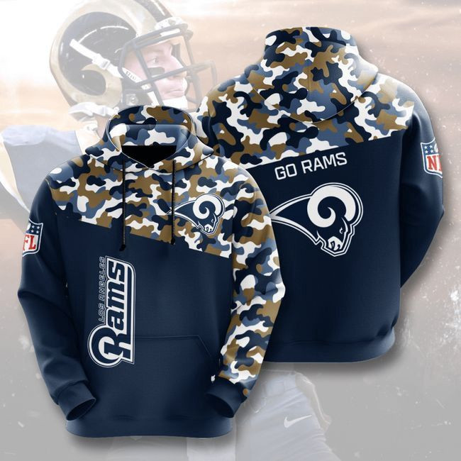 Los Angeles Rams Football Camo 97 Unisex 3D Hoodie Gift For Fans