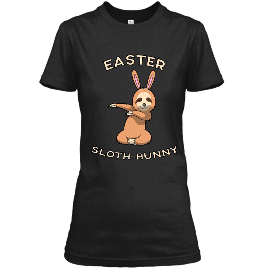 Dabbing Easter Bunny Shirt Boys Girls Sloth-Bunny T-shirt Ladies Custom