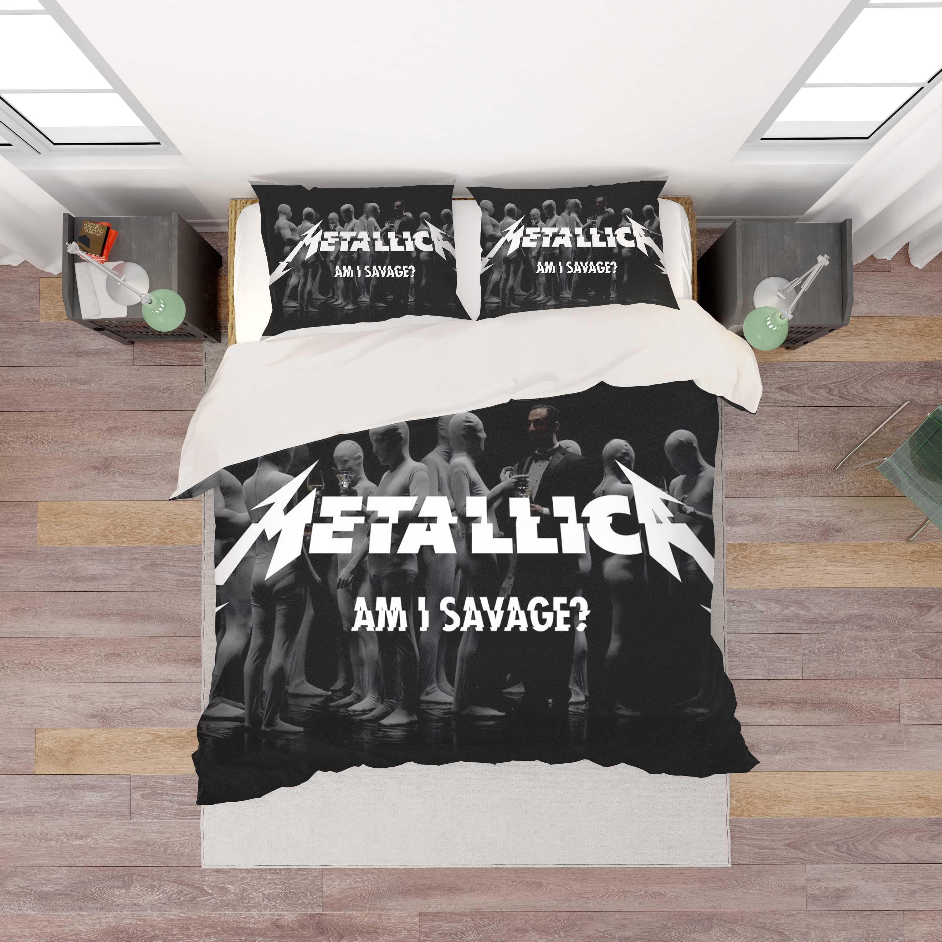 3D Metallica Rock Band Quilt Cover Set Bedding Set Pillowcases 33