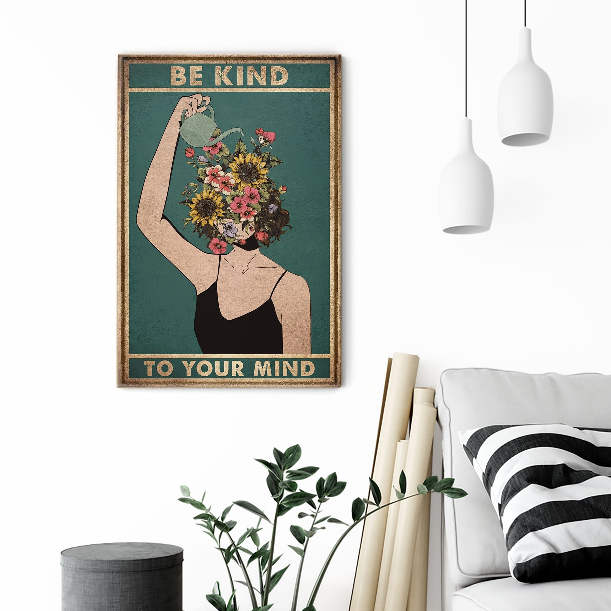 Flower Be Kind To Your Mind Canvas