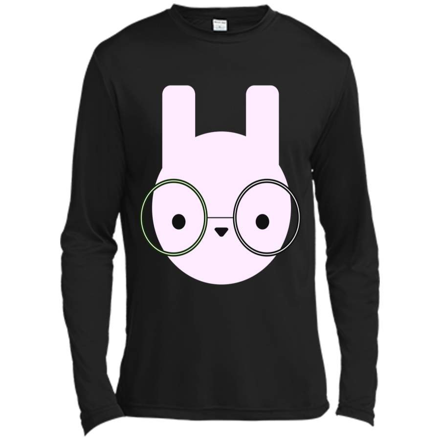 Cute Bunny Pastel Easter Rabbit Nerd Shirt Long Sleeve Moisture Absorbing Shirt