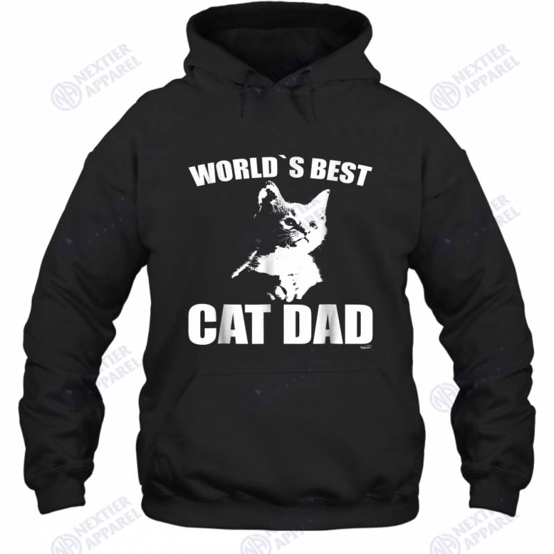 Mens funny WORLD`S BEST CAT DAD KITTEN Hoodie