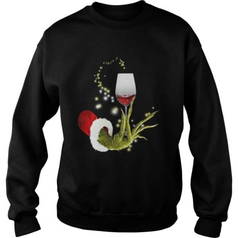 The Grinc hand Right Red Wine ugly christmas shirt, hoodie, tank top – pdn