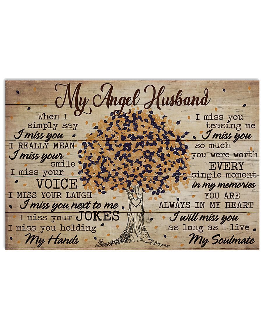 You’Re Always In My Heart Miss To My Angel Husband Landscape Poster & Canvas Gift For Husband From Wife Decor Home Decor Wall Art Visual Art