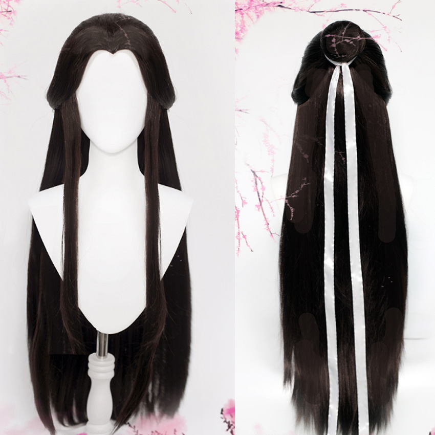 Anime Heaven Official’s Blessing Cosplay Xie Lian Wig Black Hair Tian Guan Ci Fu Hanfu Wigs Men Halloween Props alx