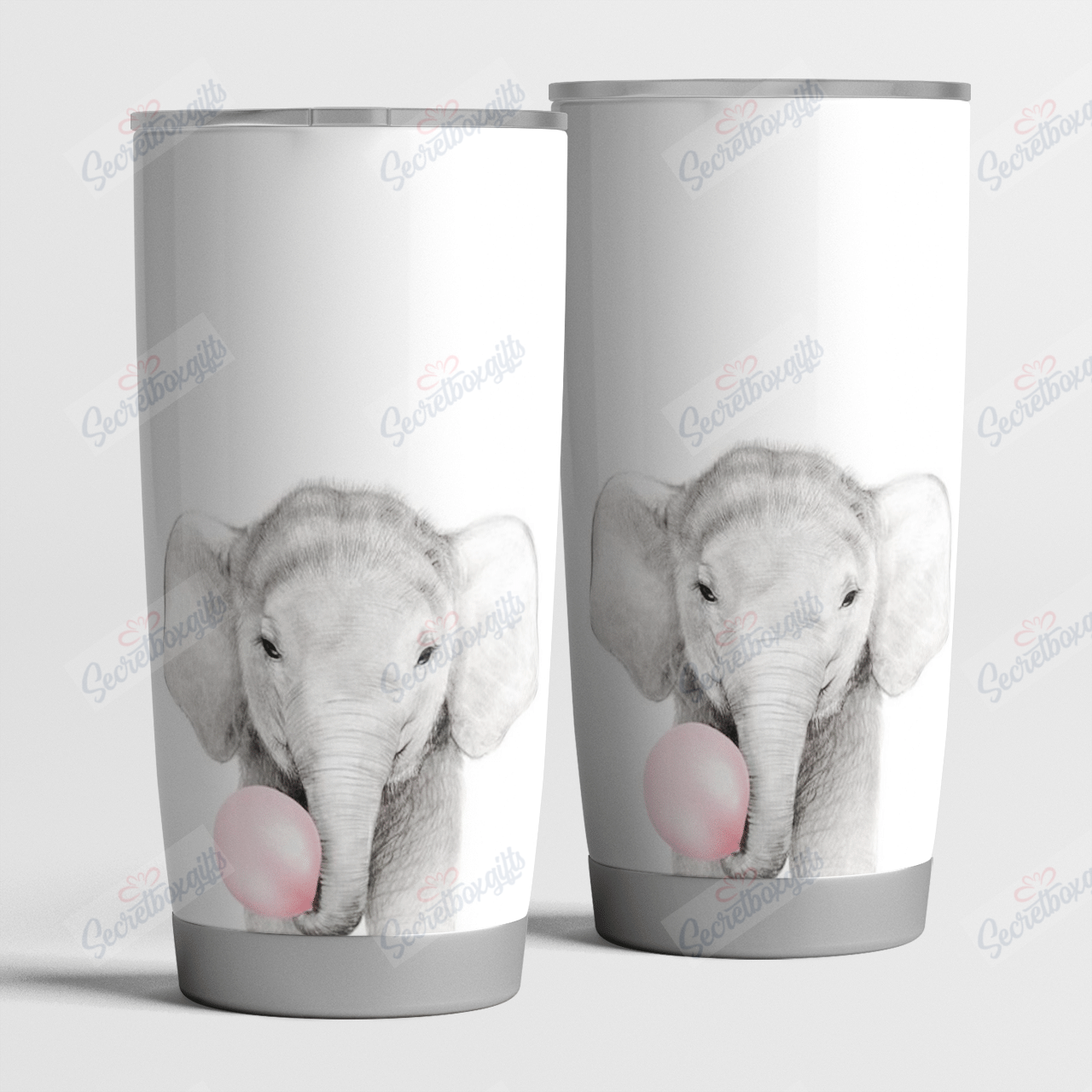 Personalized Cute Elephant Nc1611702Cl Stainless Steel Tumbler Travel Customize Name, Text, Number, Image