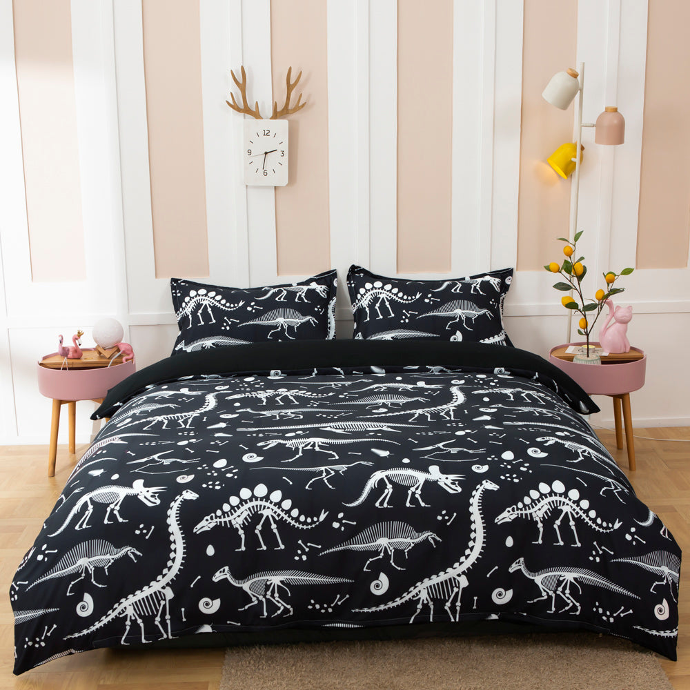 3D Black Animal Dinosaur Quilt Cover Set Bedding Set Duvet Cover Pillowcases 47