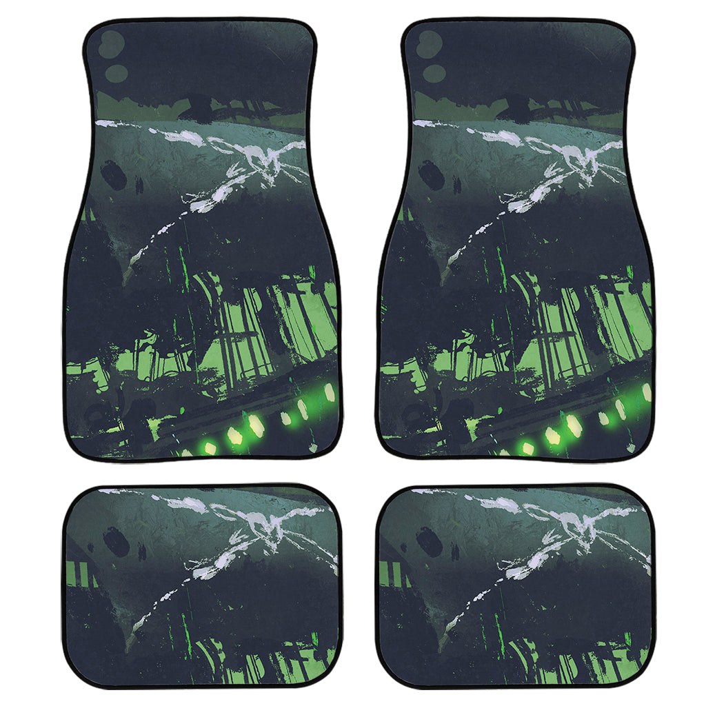 Flying Dutchman Ghost Pirate Ship Print Front And Back Car Floor Mats, Front Car Mat