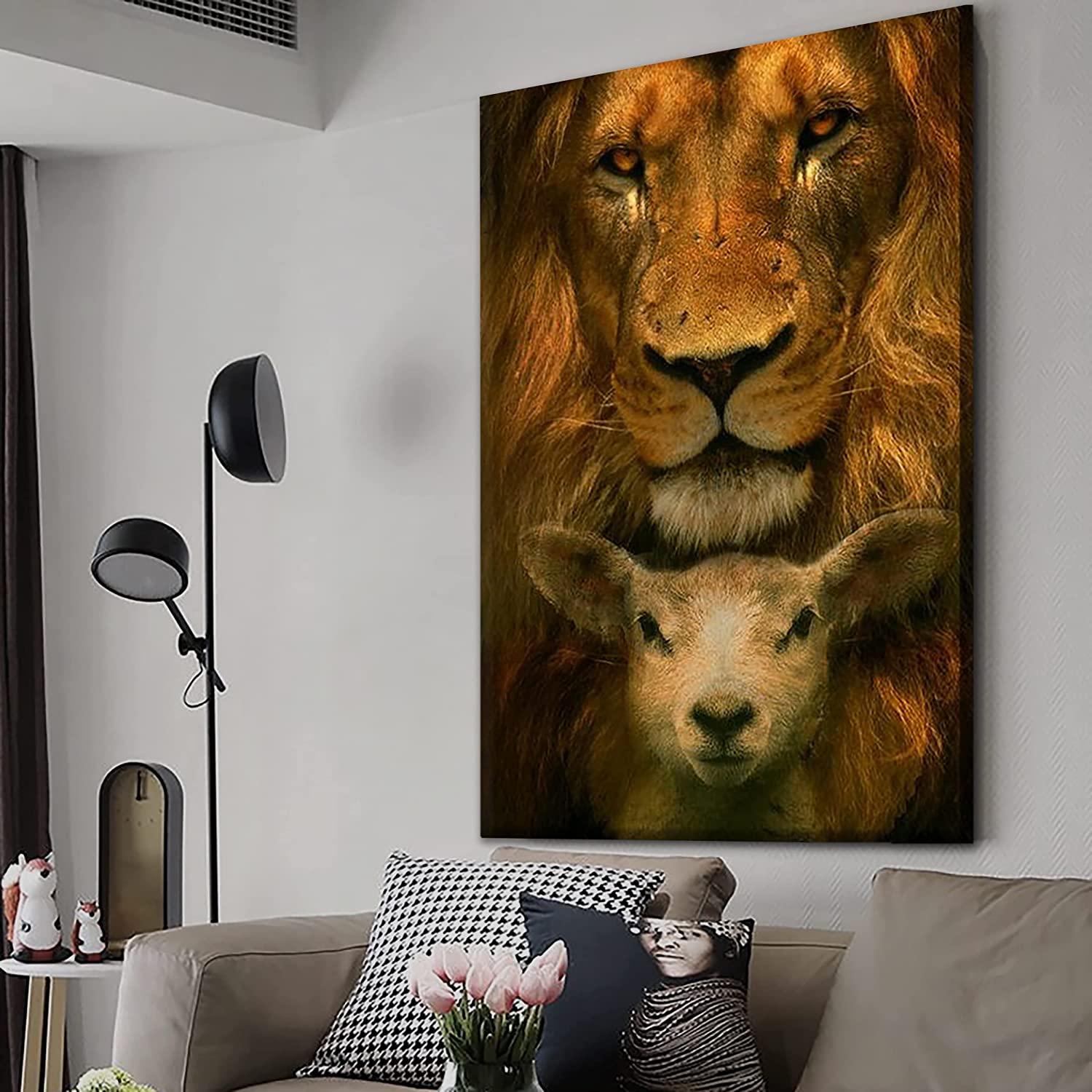 The Lion Of Judah And The Lamb Of God Canvas - Walldecor Shop