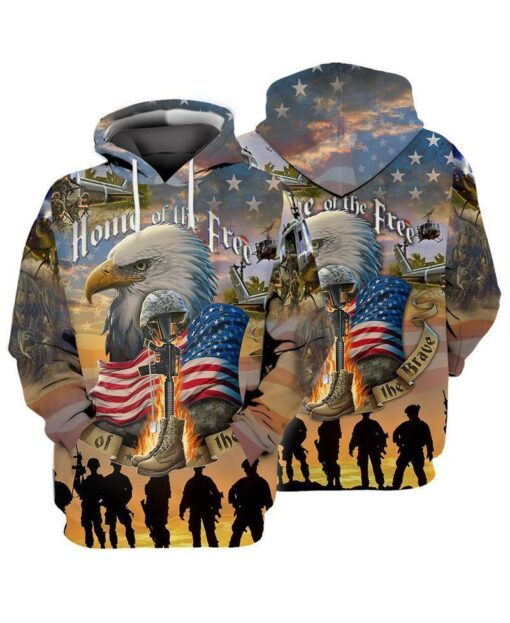 Home Of The Free Veteran 3D All Over Print Shirts For Men & Women, Happy Veteran Memorial 3D Shirts, Veteran Day